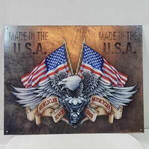 Vintage 1903 USA World Class Motorcycles Metal Sign 16x12 Inch